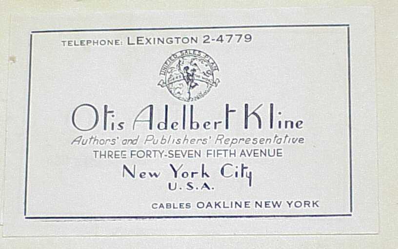 OA Kline bookplate